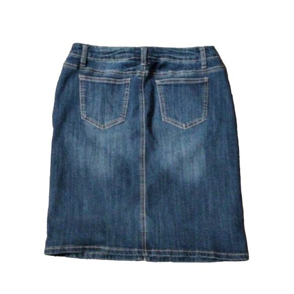 Project Indigo Stretch Denim Skirt  Women's Sz 10 Blue Boho  Mid Length Western - Picture 3 of 6